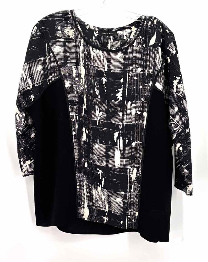 Size M LAFAYETTE Black Silk Shirt