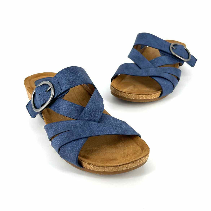 Shoe Size 8.5 SOFFT Blue Suede Sandals