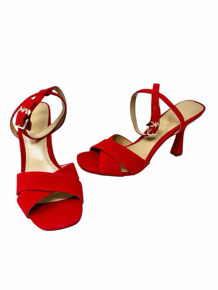 Shoe Size 10 Michael Kors Red Suede Pumps