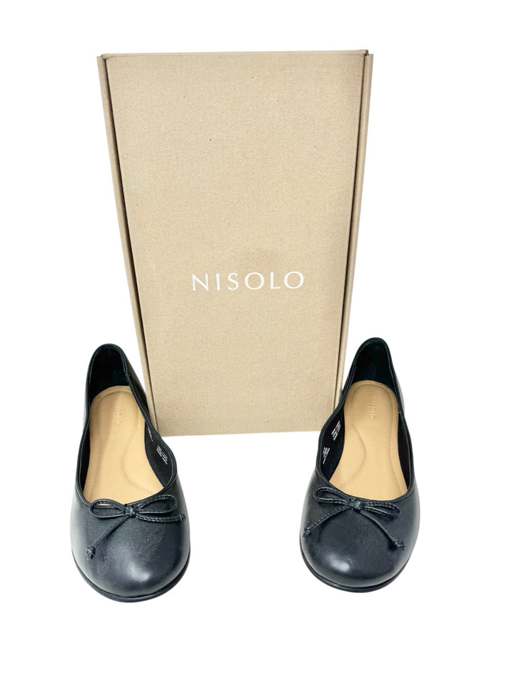 Shoe Size 10 Black Leather Flats