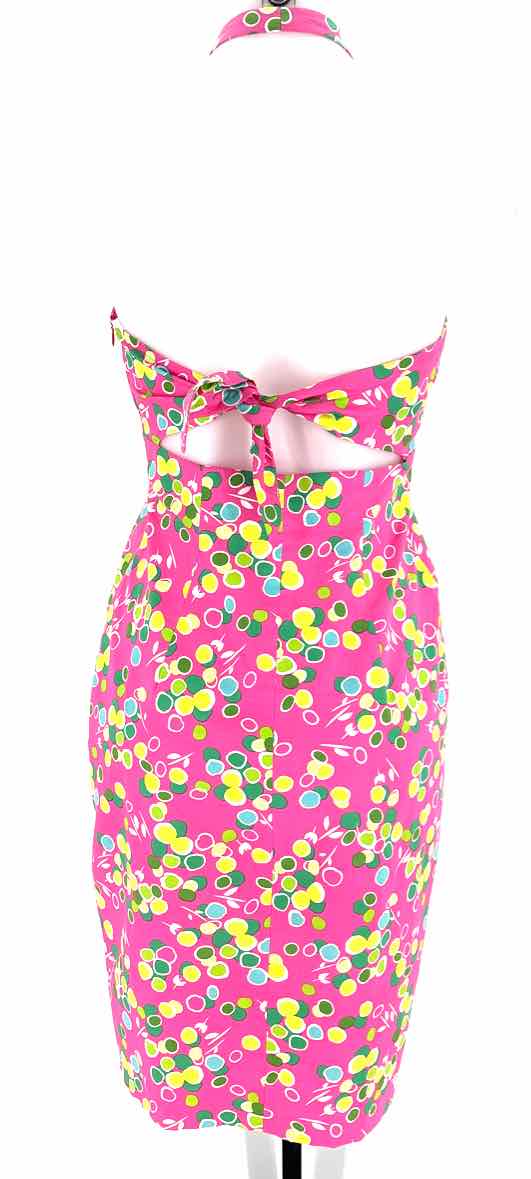Size 6 DAVID MEISTER PINK PRINT Dress