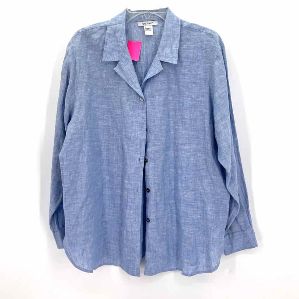 Size L KAREN KANE Blue Shirt