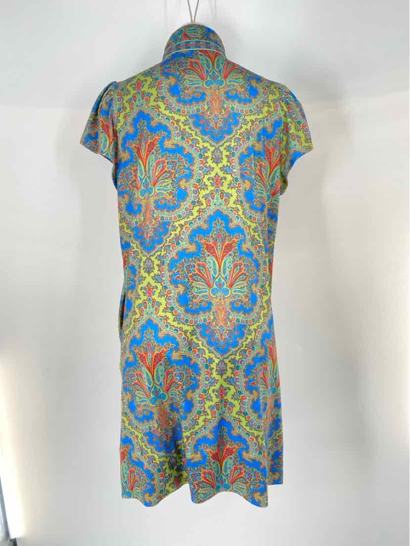 Size L Gretchen Scott Green Print Dress