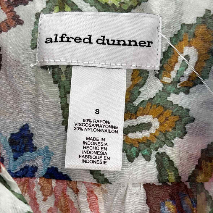 Size S ALFRED DUNNER White Print Shirt