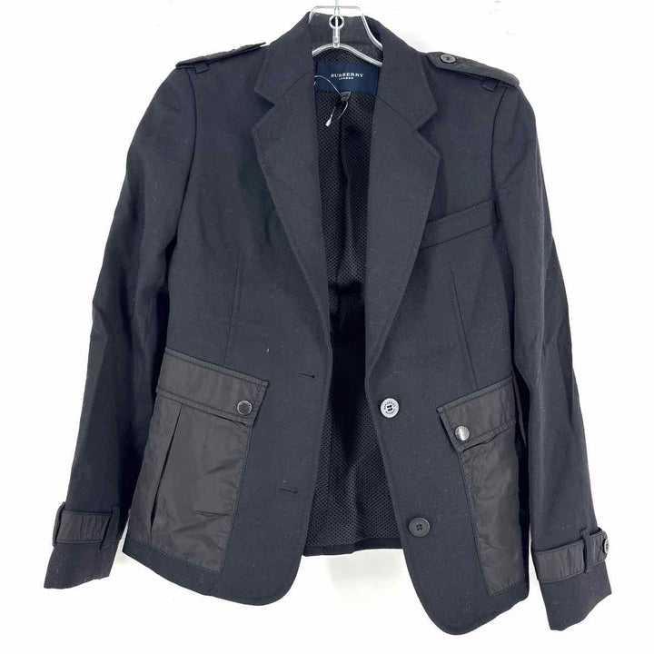Size 4 Burberry Black Luxury - Blazer