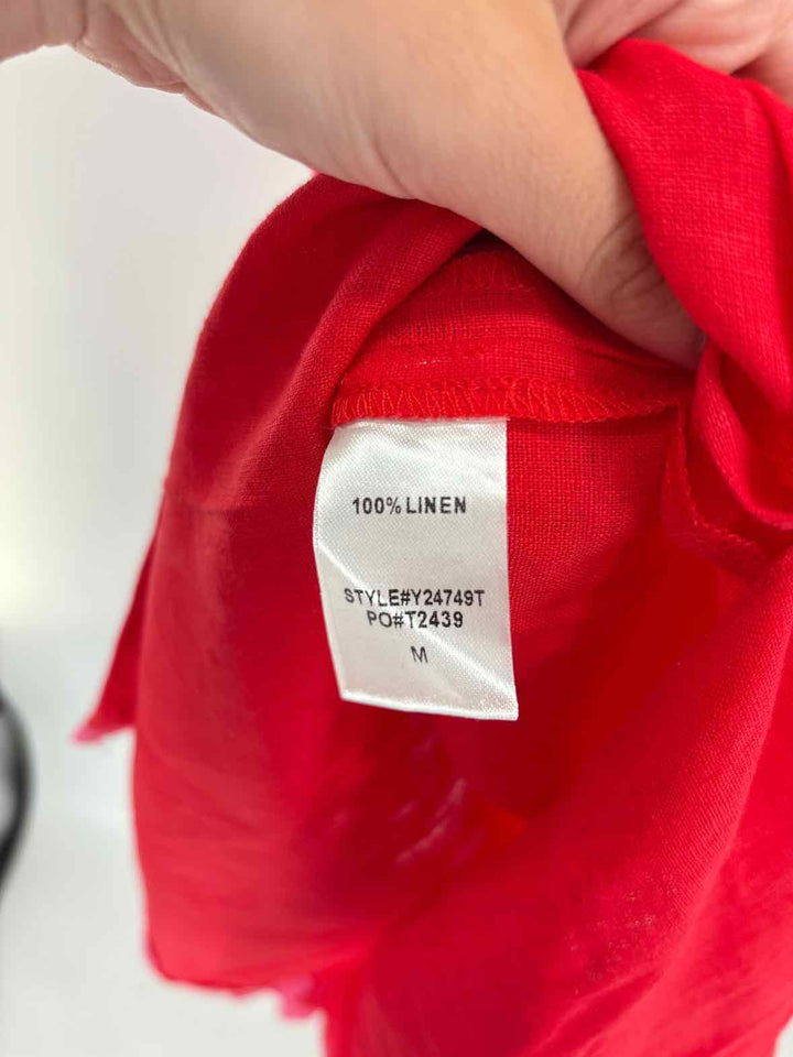 Size M TUCKERNUCK Red Linen Dress