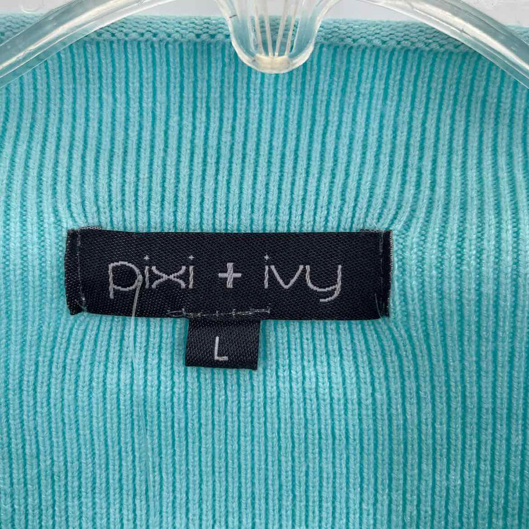 Size L PIXI + IVY Teal Sweater