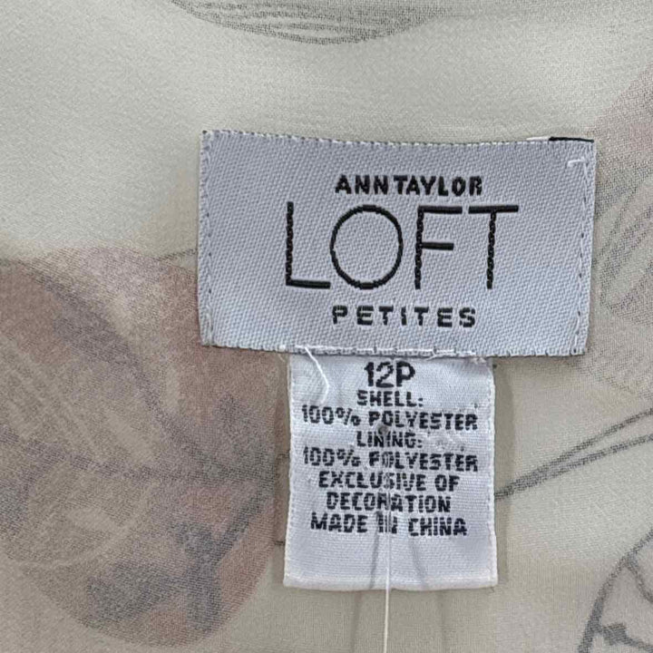 Size 12 LOFT Taupe Lace Shirt