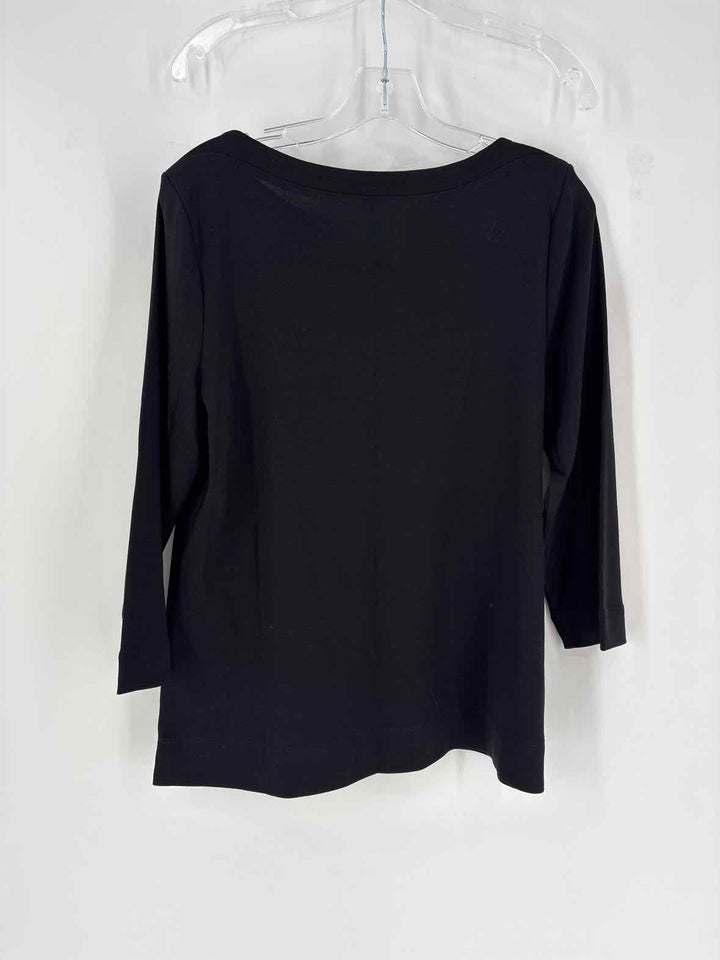 Size L Chico's Black Cotton Shirt