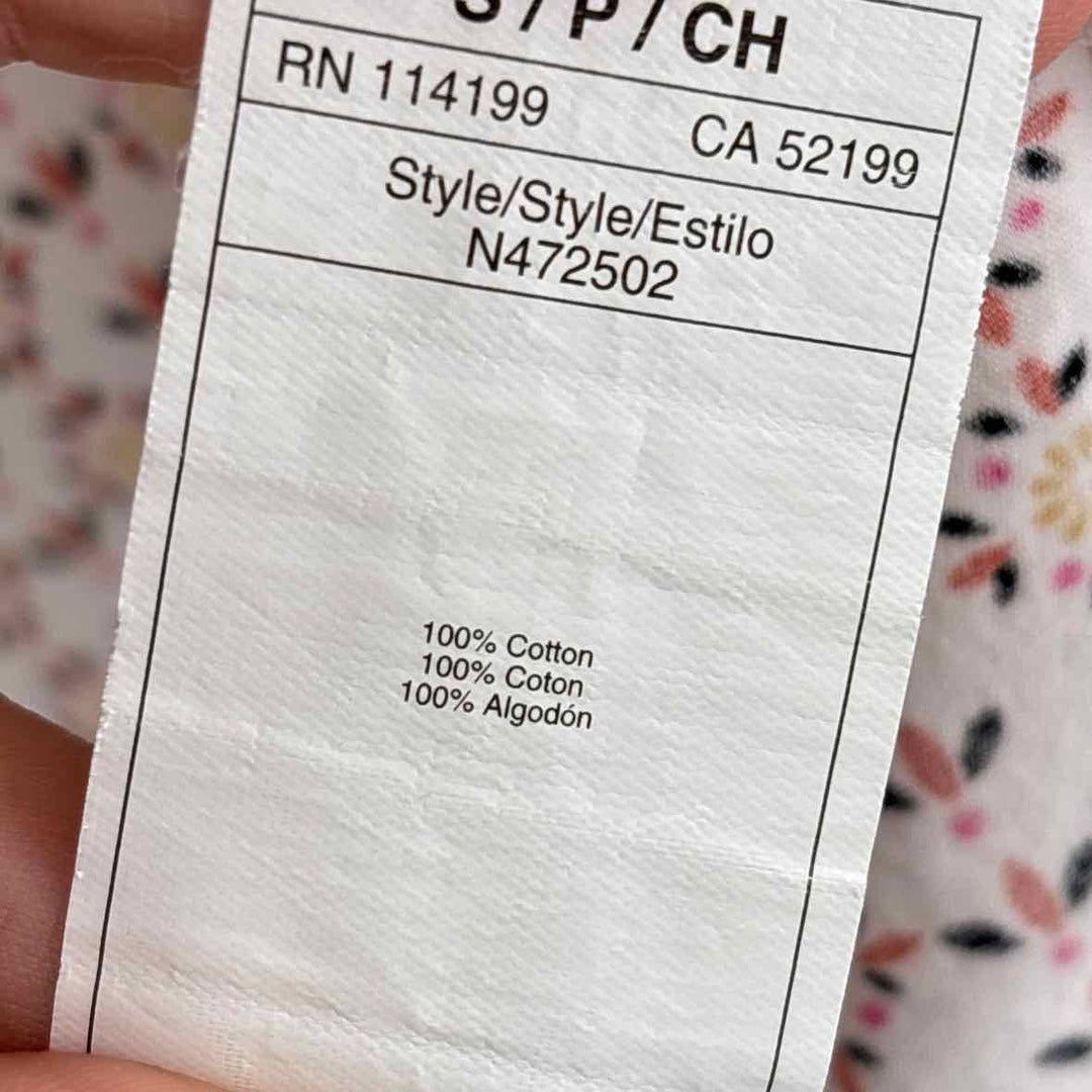 Size S Roxy White Print Shirt