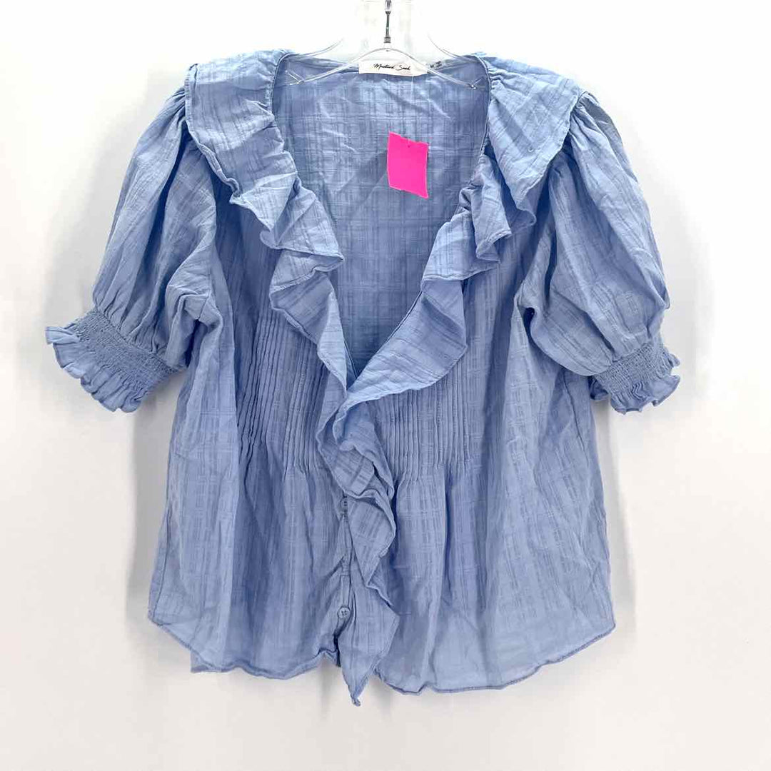 Size M MUSTARD SEED Blue Shirt
