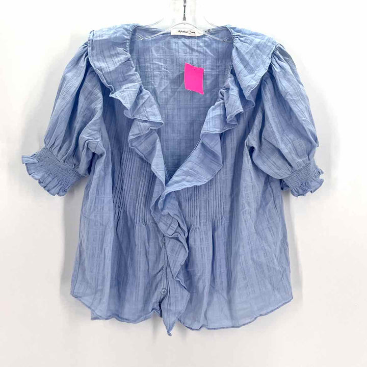 Size M MUSTARD SEED Blue Shirt