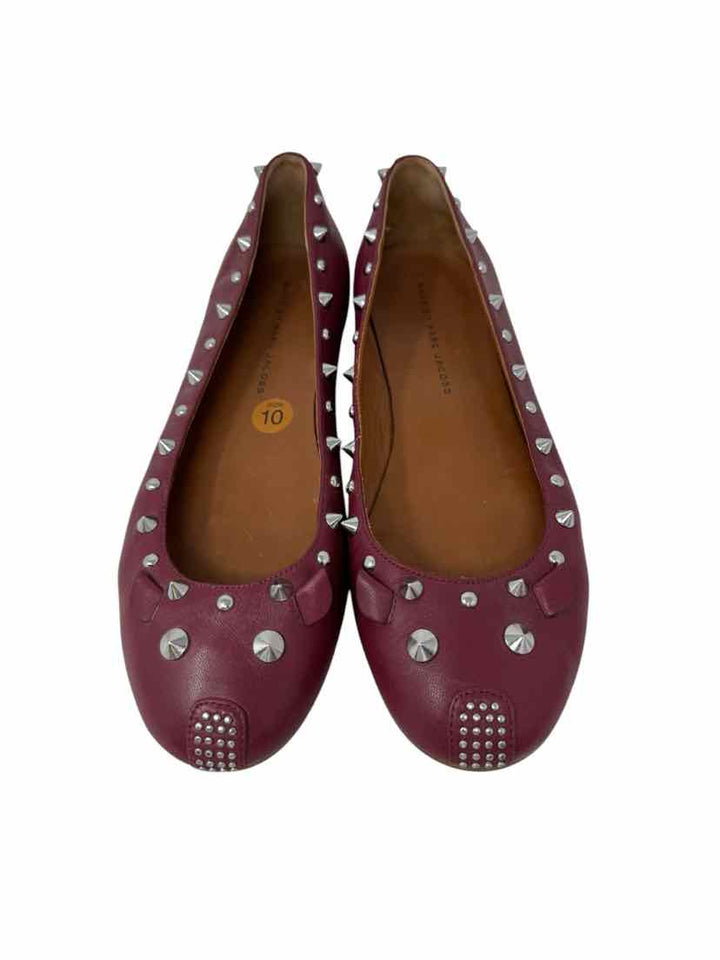 Shoe Size 10 MARC BY MARC JACOBS Burgundy Leather Flats