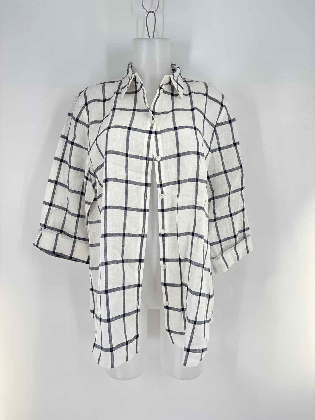 Size XL LAFAYETTE White Linen Shirt
