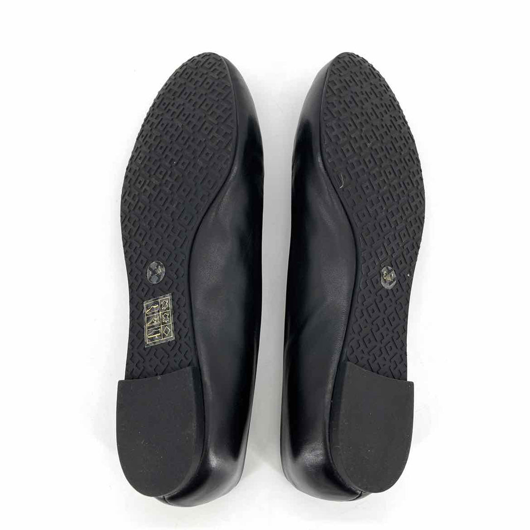 Shoe Size 8 Tory Burch Black Leather Flats