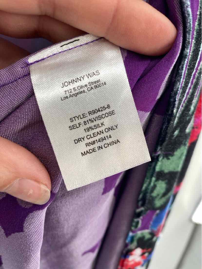 Size S Johnny Was Purple Velour Cardigan
