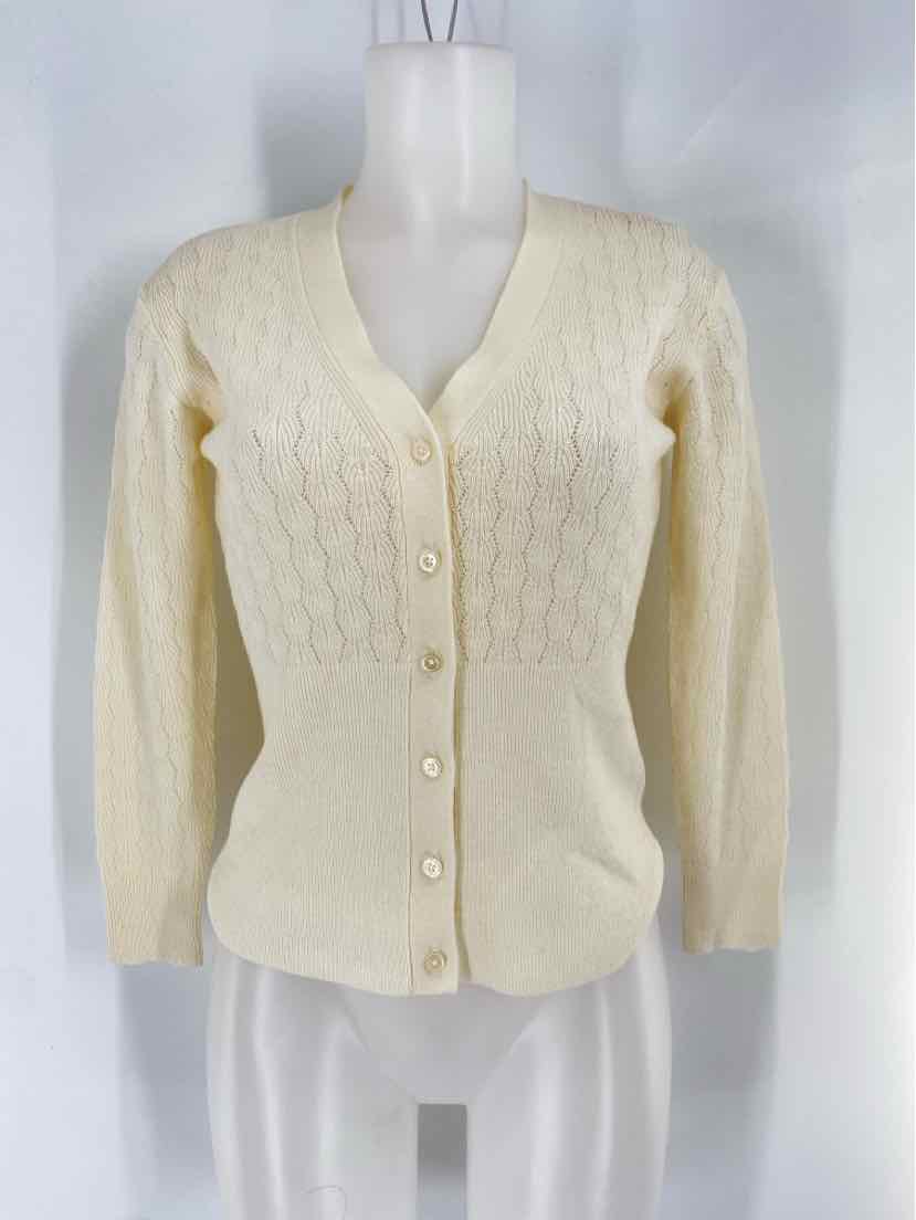 Size XS REBECCA TAYLOR Ivory Knit Luxury - Cardigan