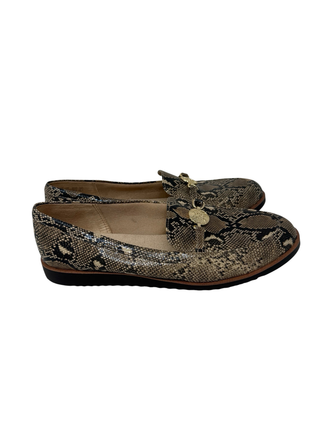 Shoe Size 8 LIFESTRIDE Brown Print Loafers