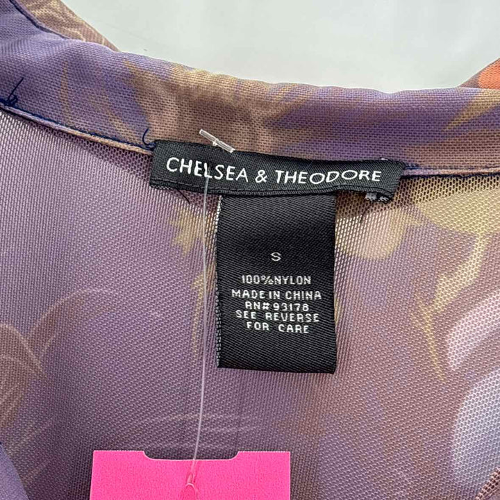 Size S CHELSEA & THEODORE Purple Mesh Shirt