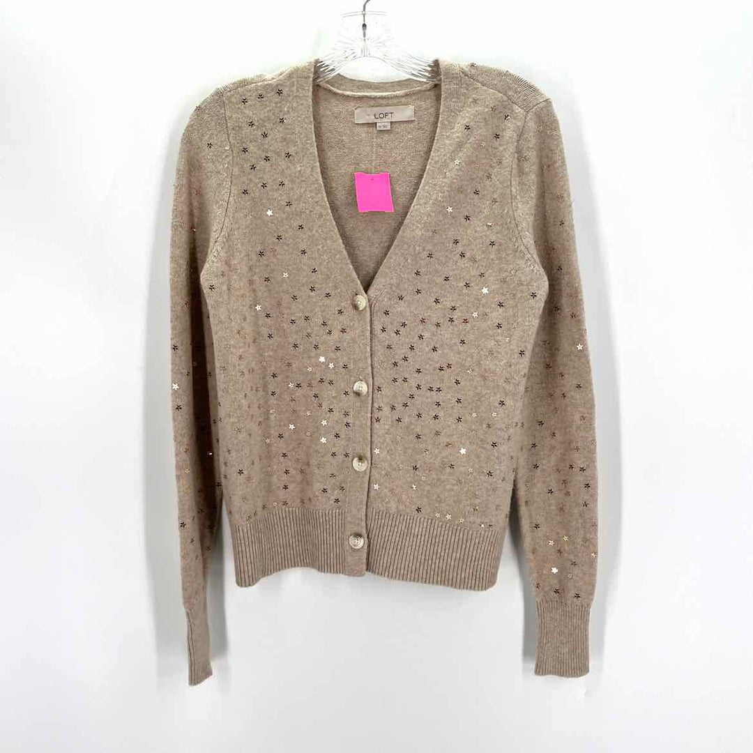 Size XS LOFT Oatmeal Knit Cotton Sweater