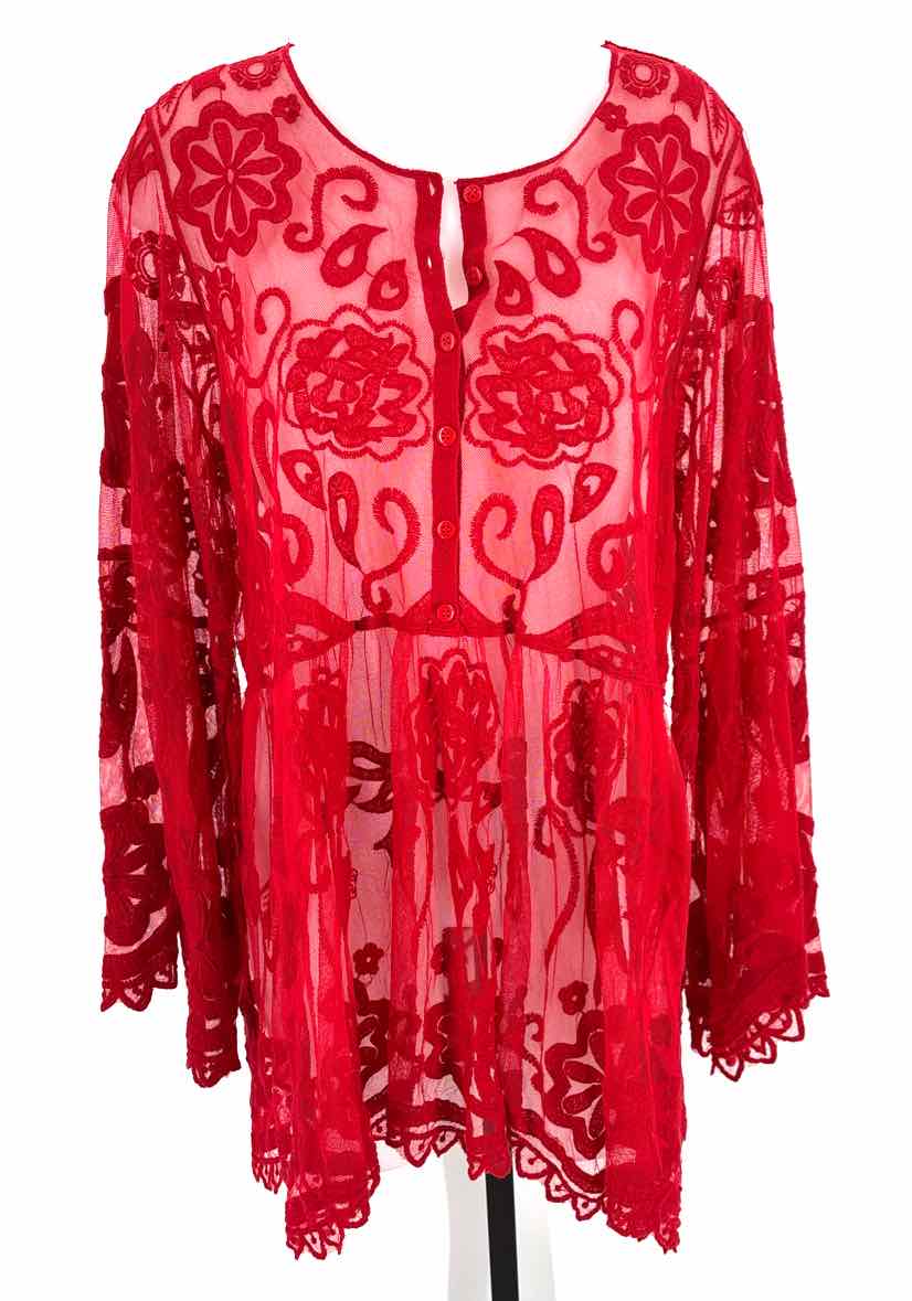 Size 14/16 LANE BRYANT Red Shirt