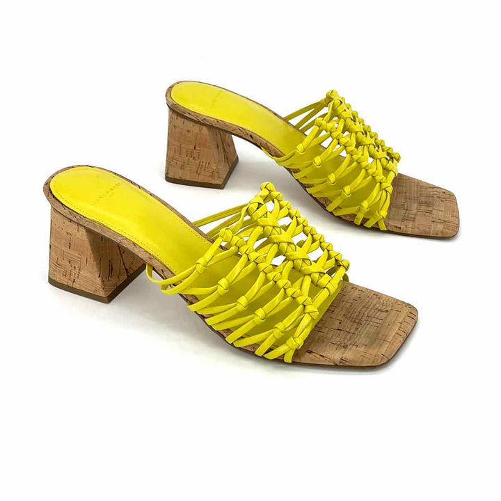 Shoe Size 9.5 MARC FISHER Yellow Leather Heels