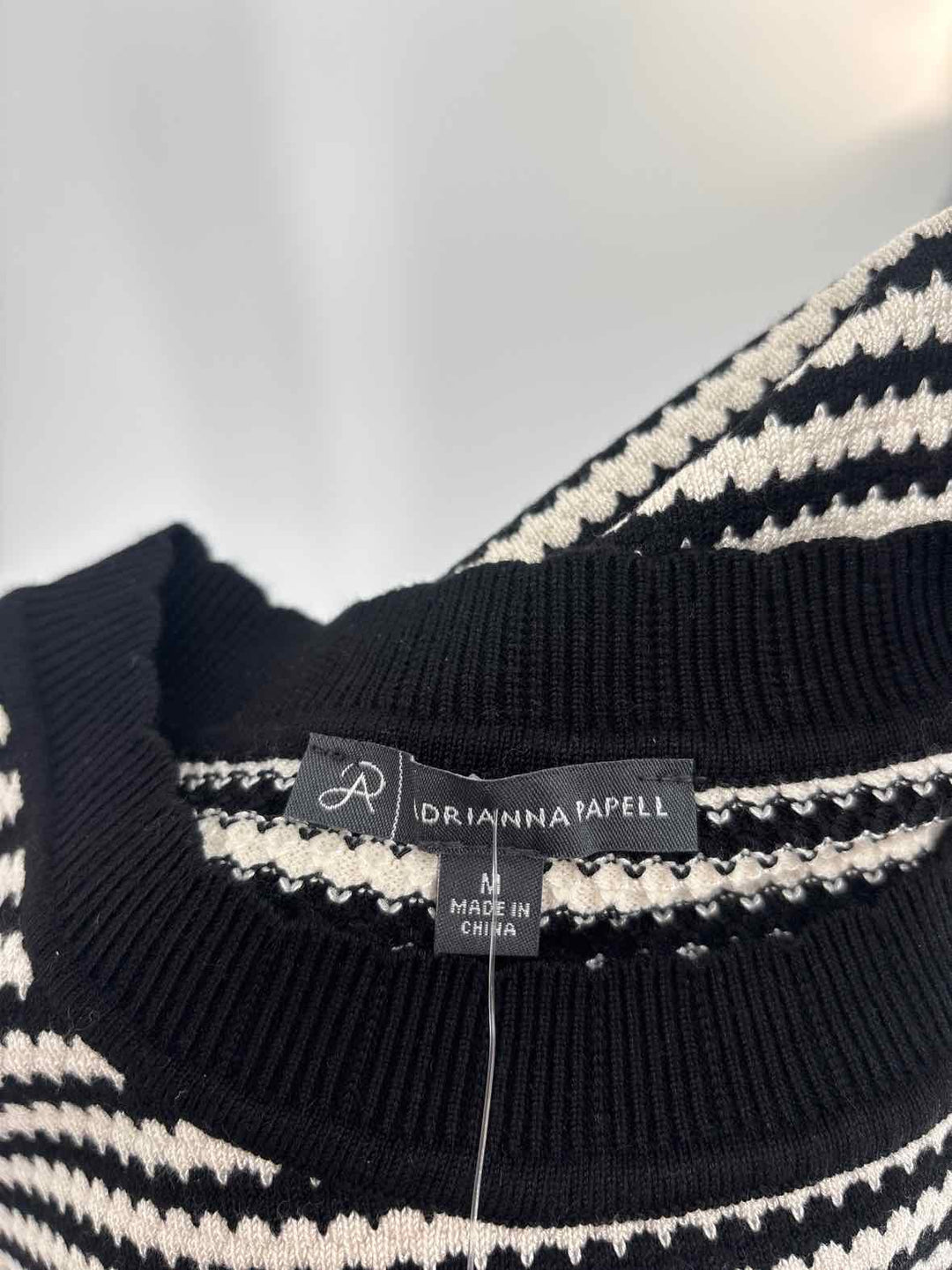 Size M Adrianna Papell Black/White Sweater