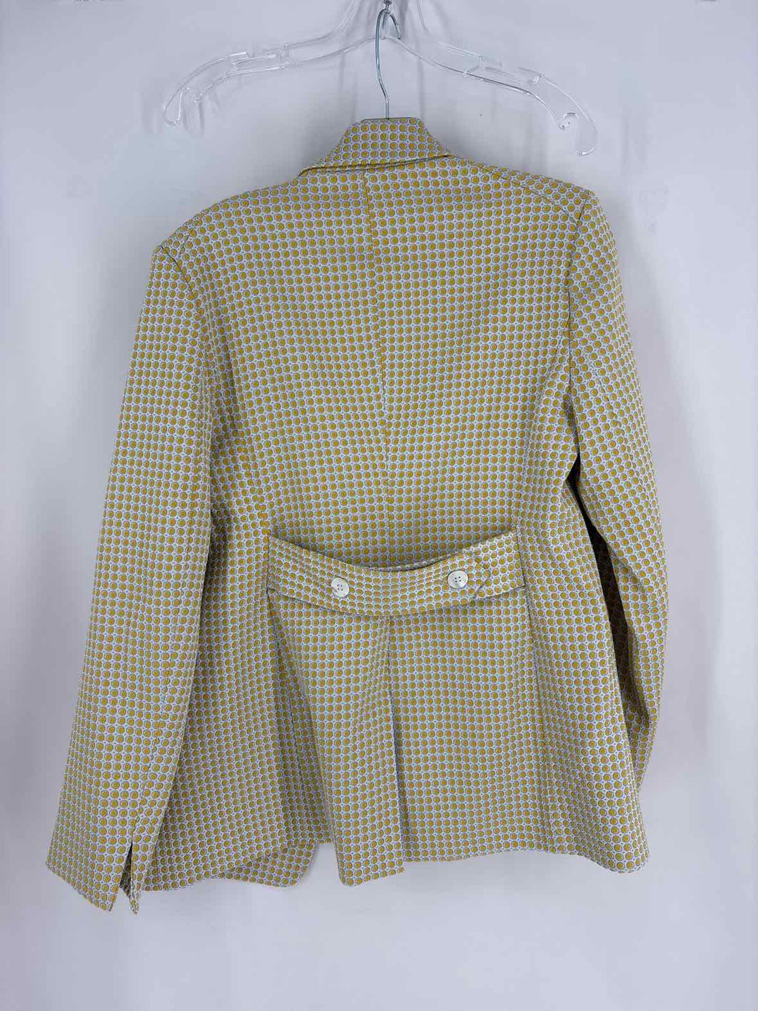 Size 6 PER SE Yellow Print Blazer