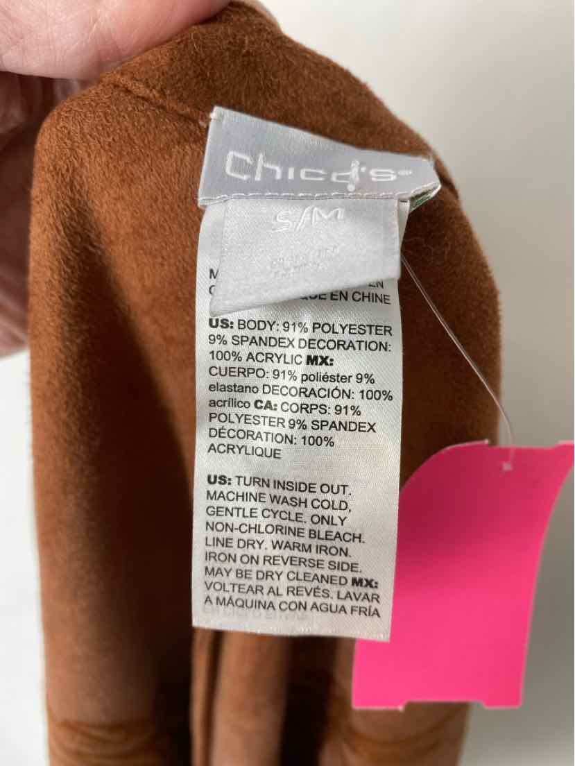 Size M/L Chico's Brown Suede Cardigan