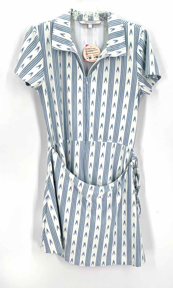 Size L White Print Dress