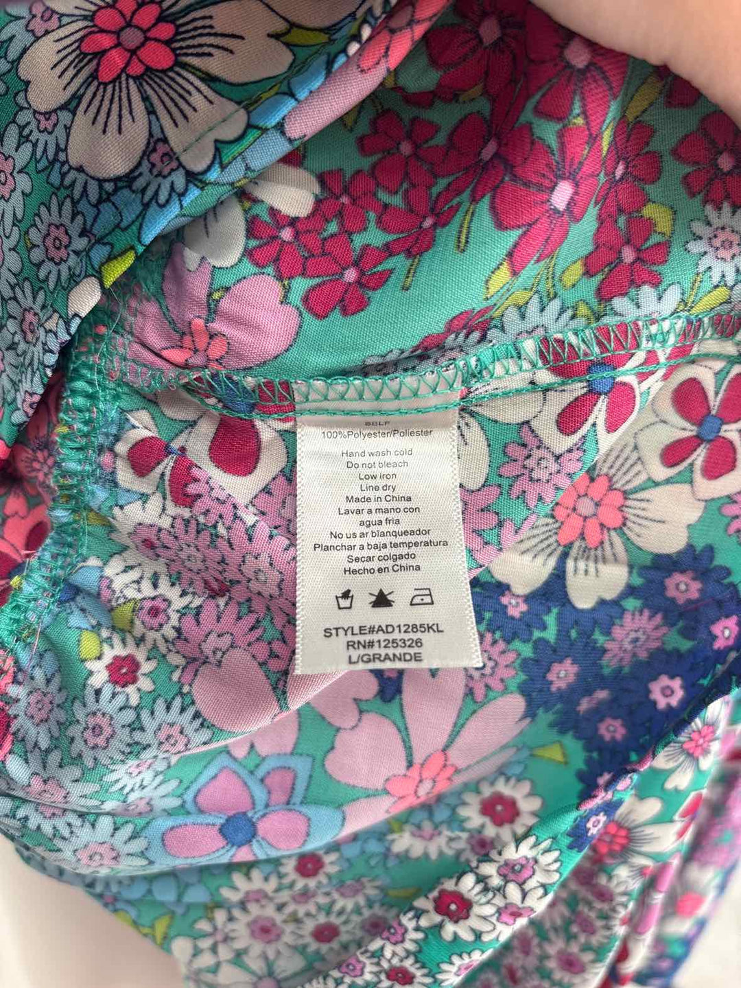 Size L KARLIE Multi-Color Dress