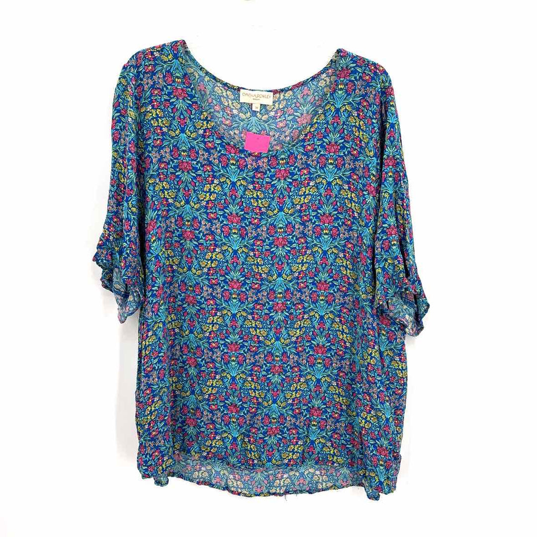 Size 3 CYNTHIA ROWLEY Blue Shirt