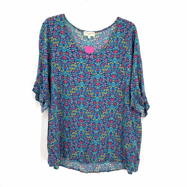Size 3 CYNTHIA ROWLEY Blue Shirt