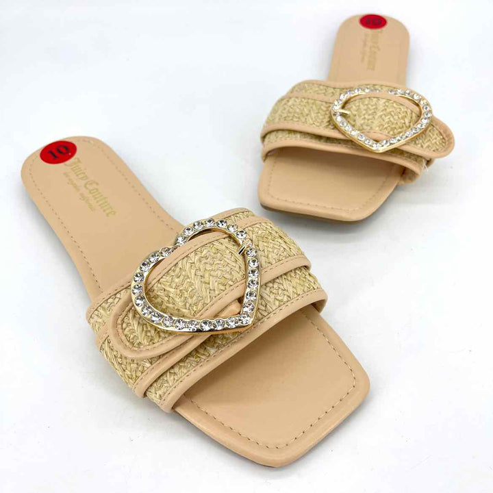 Shoe Size 10 JUICY COUTURE Vanilla Straw Sandals