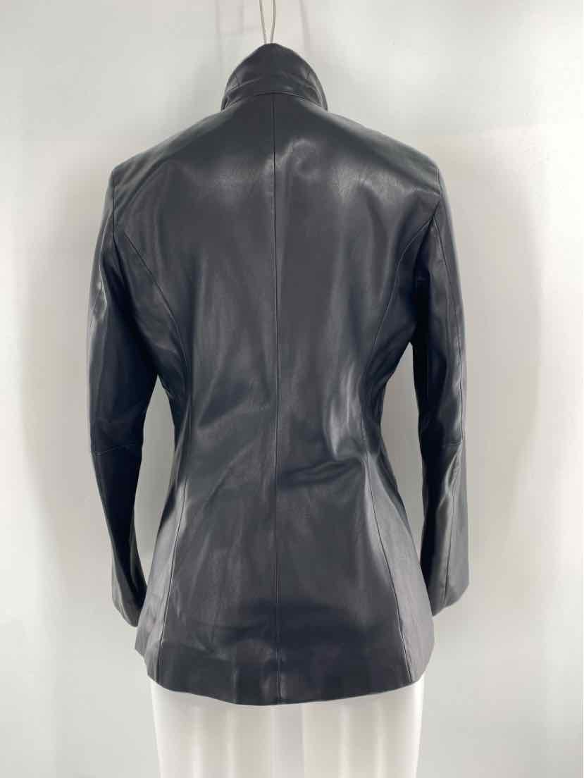 Size 6 RAG & BONE Black Leather Luxury - Jacket