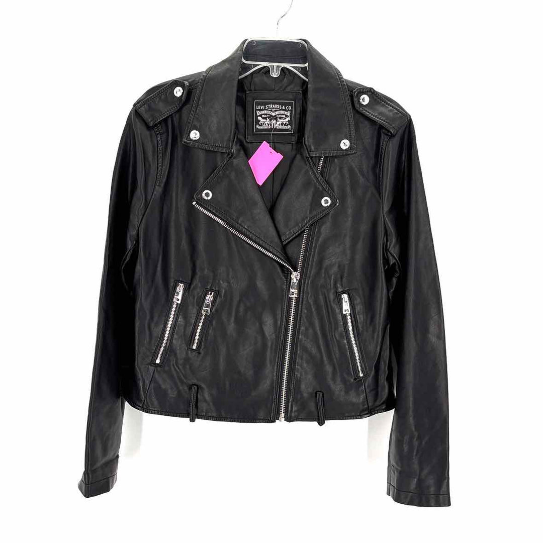 Size L Levi's Black Leather Jacket