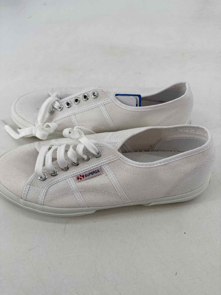 Shoe Size 9 SUPER GA White Canvas Sneakers