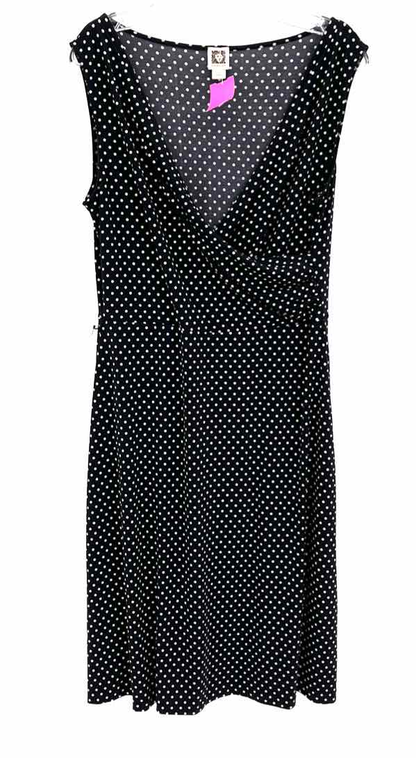 Size L Anne Klein Black/White Dress
