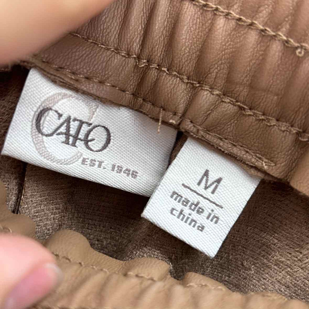 Size M CATO Camel Faux Leather Jeans