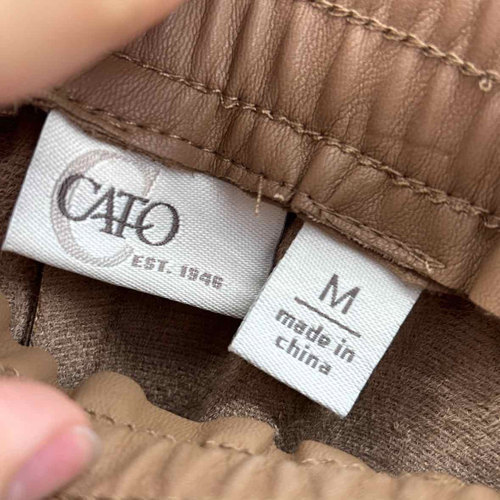Size M CATO Camel Faux Leather Jeans