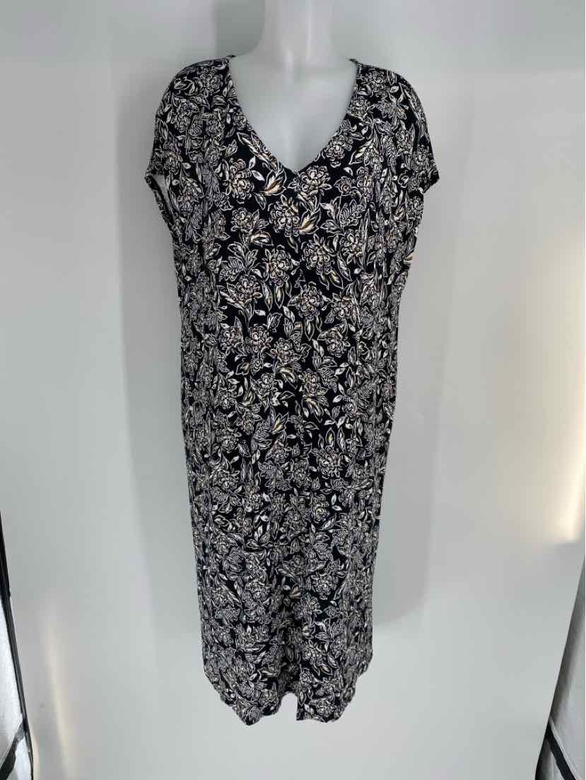 Size XL J JILL Black Cotton Dress