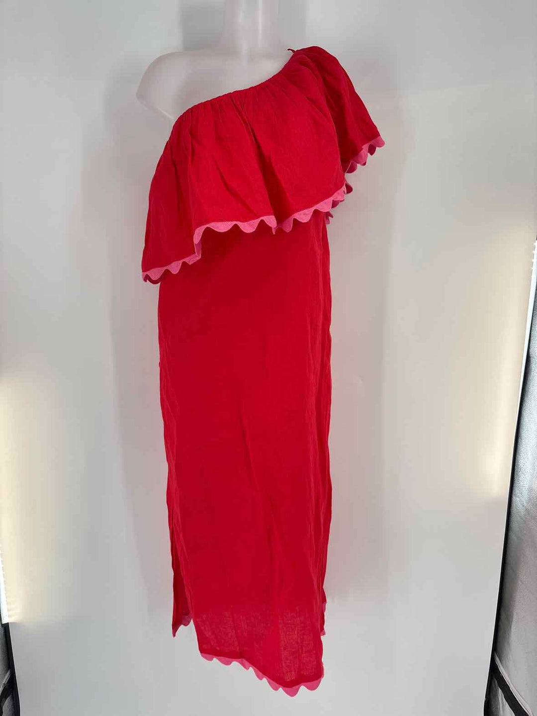 Size M TUCKERNUCK Red Linen Dress