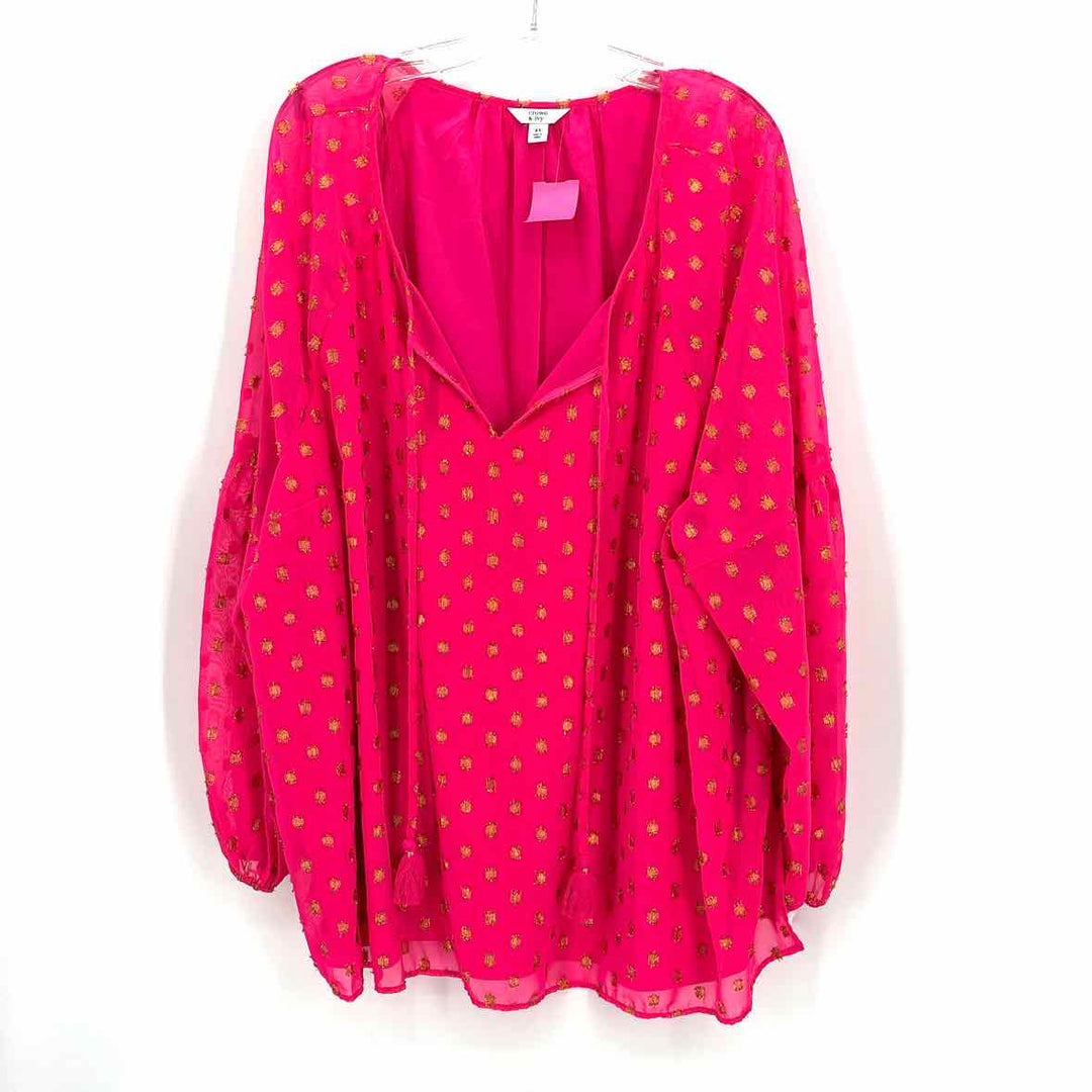 Size 4X CROWN & IVY Pink Shirt