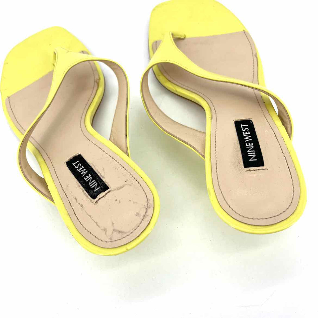 Shoe Size 7.5 Nine West Yellow PATENT Sandals
