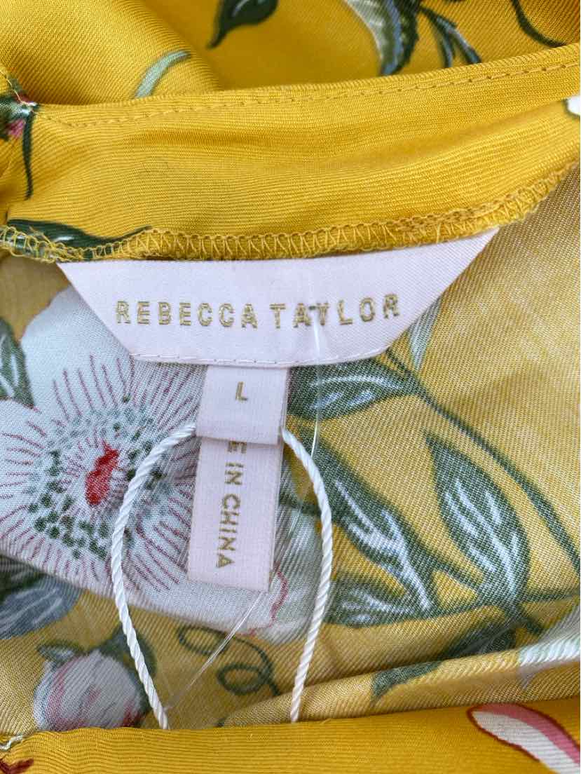 Size L REBECCA TAYLOR Yellow Shirt