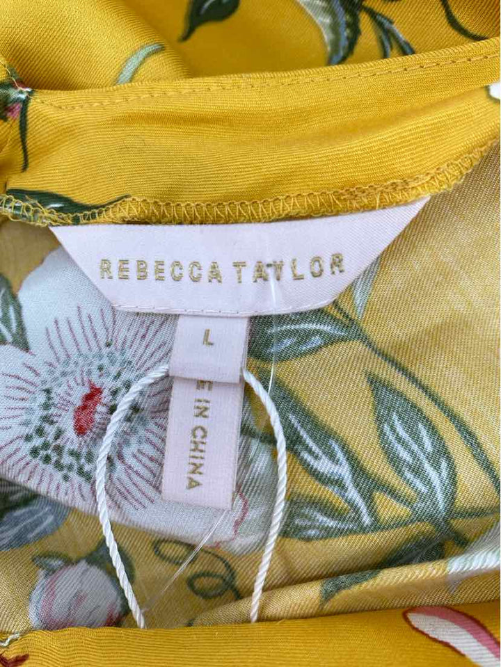 Size L REBECCA TAYLOR Yellow Shirt