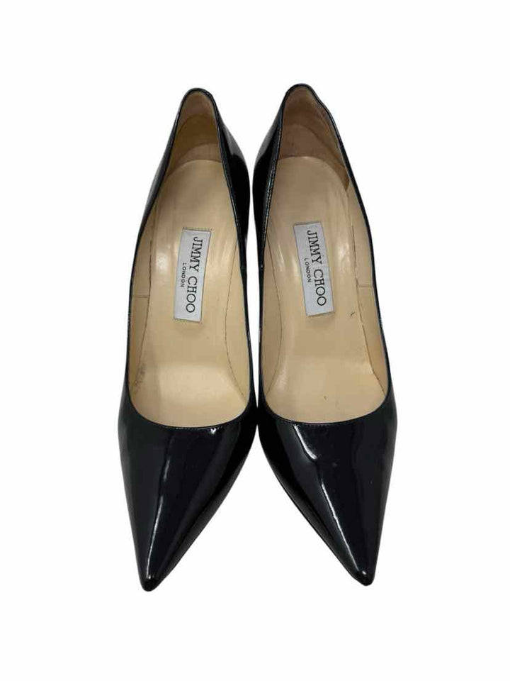 Shoe Size 37.5 JIMMY CHOO Black Patent Heels