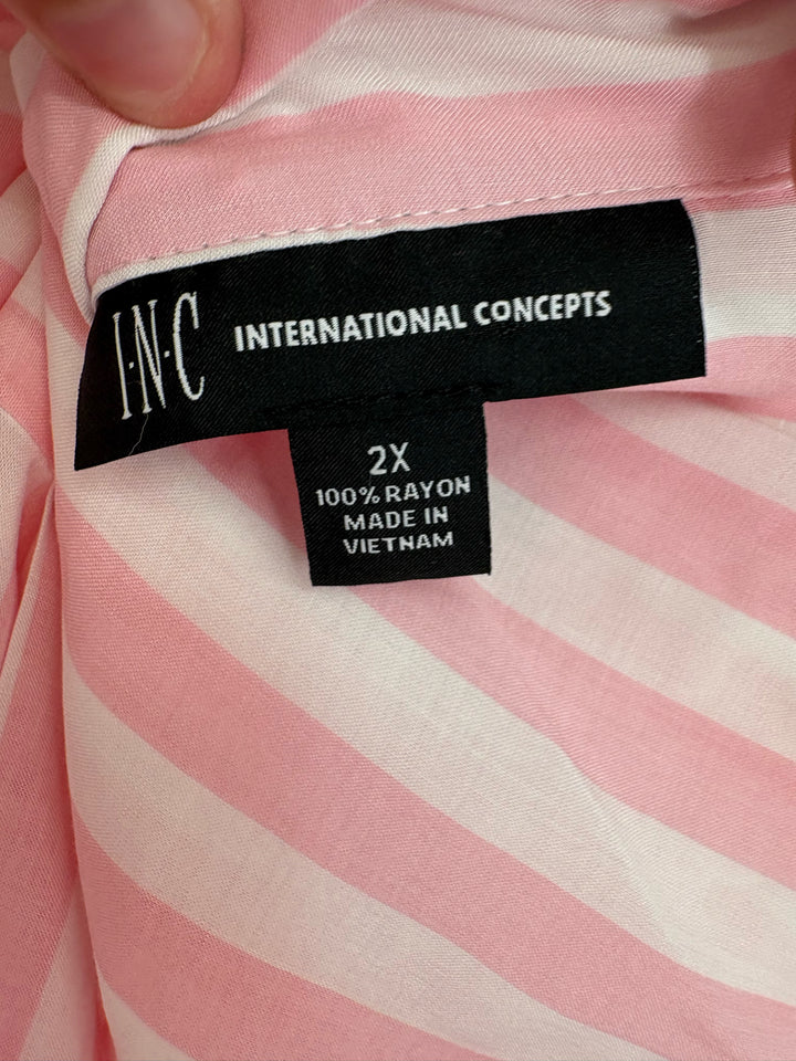 Size 2X INC PINK PRINT Shirt