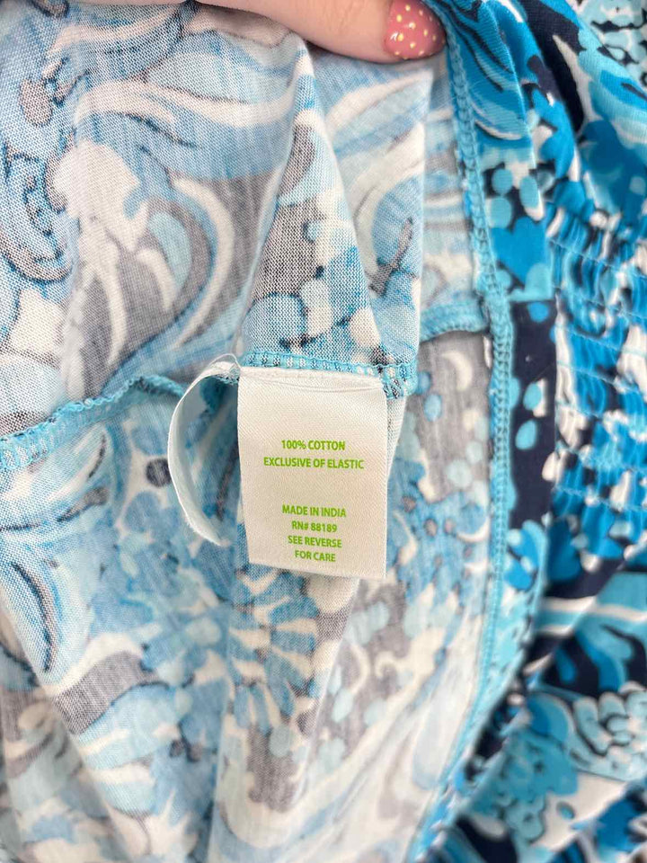 Size L Lilly Pulitzer Blue Print Dress