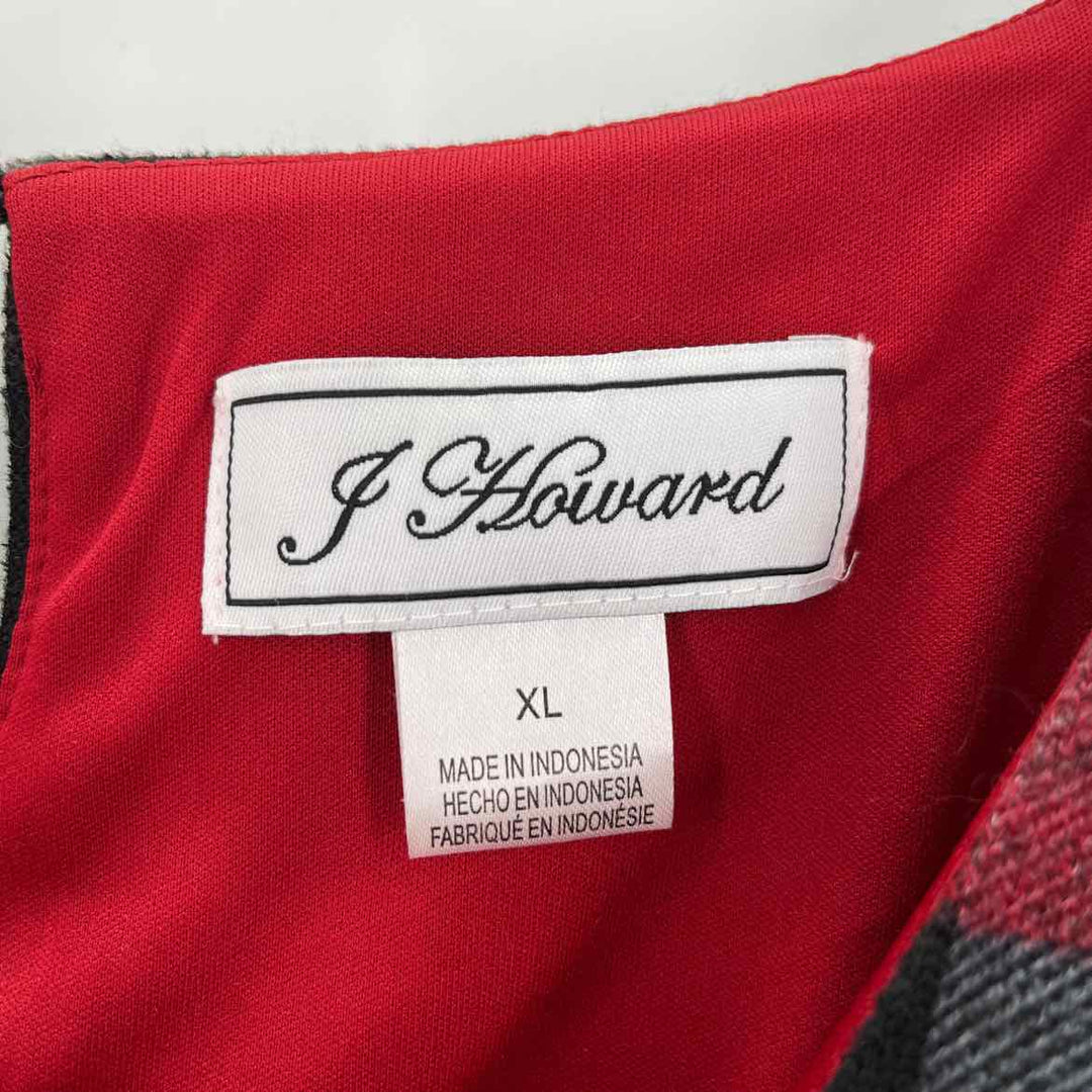 Size XL J HOWARD Black Print Dress